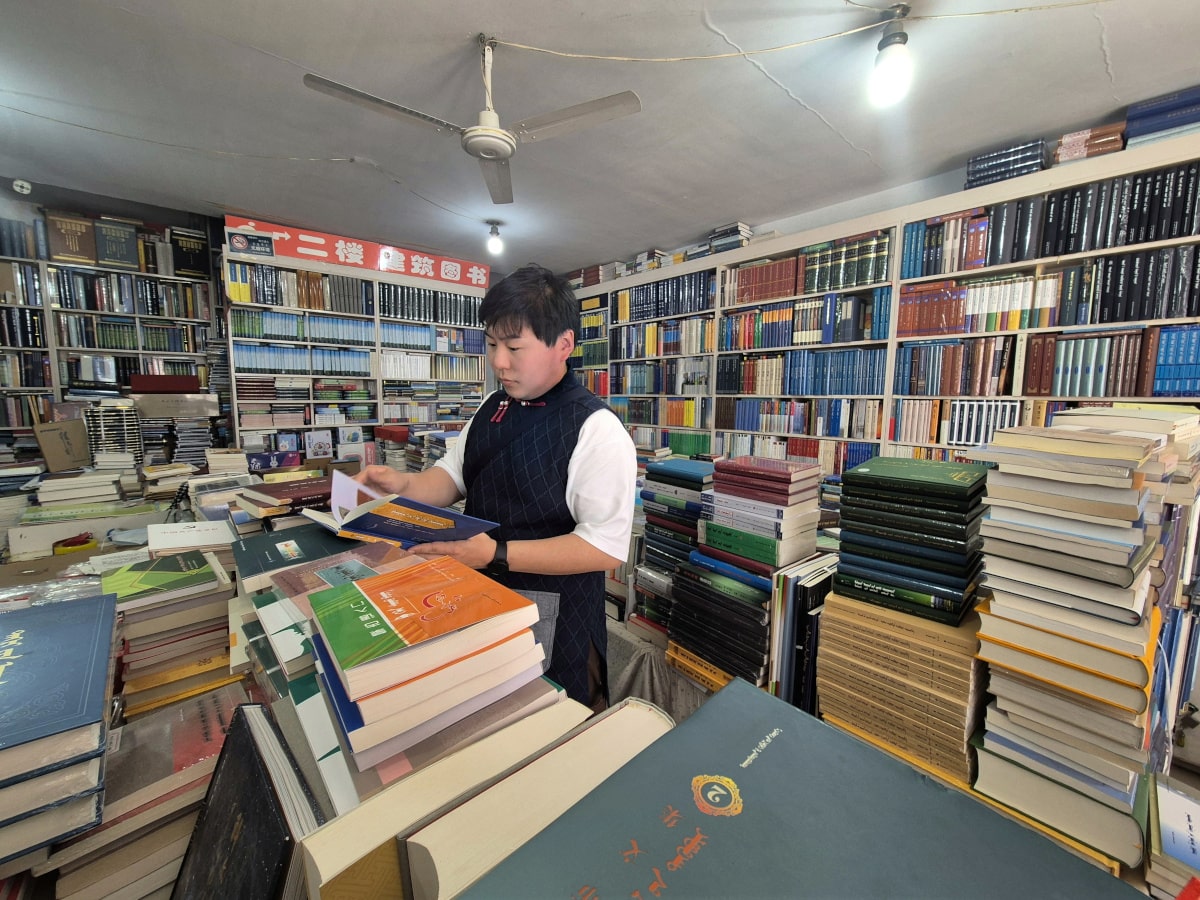 Erdem in a library